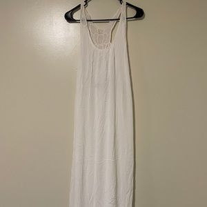 Lulu’s White Flowy Lace Maxi Dress